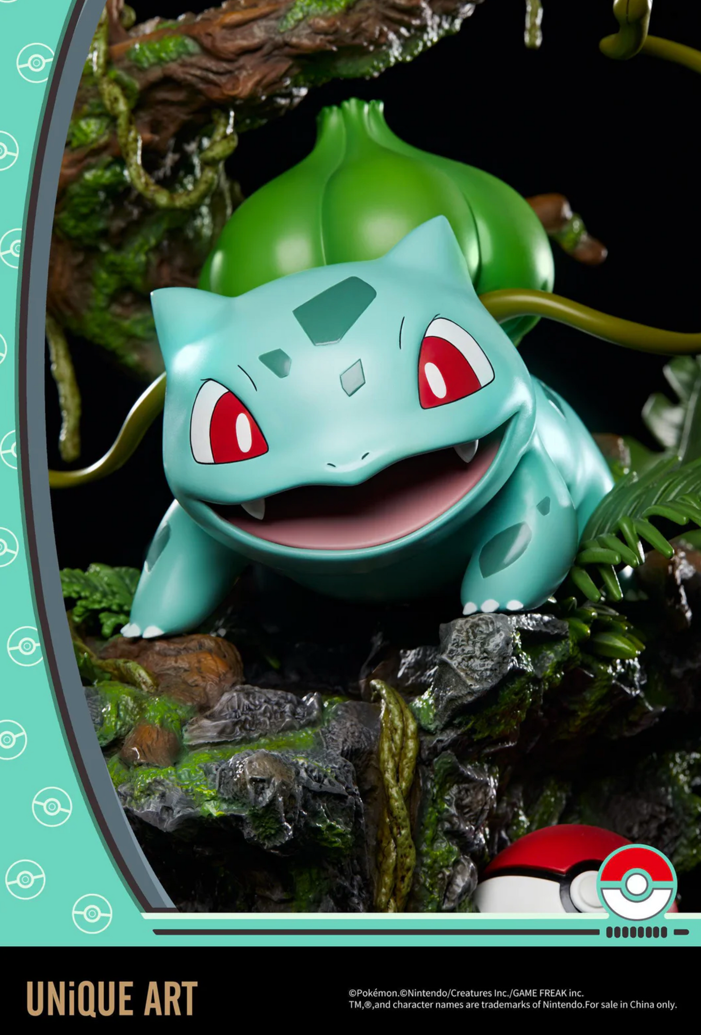 UNiQUE ART Pokémon Bulbasaur Seed käsintehty patsas