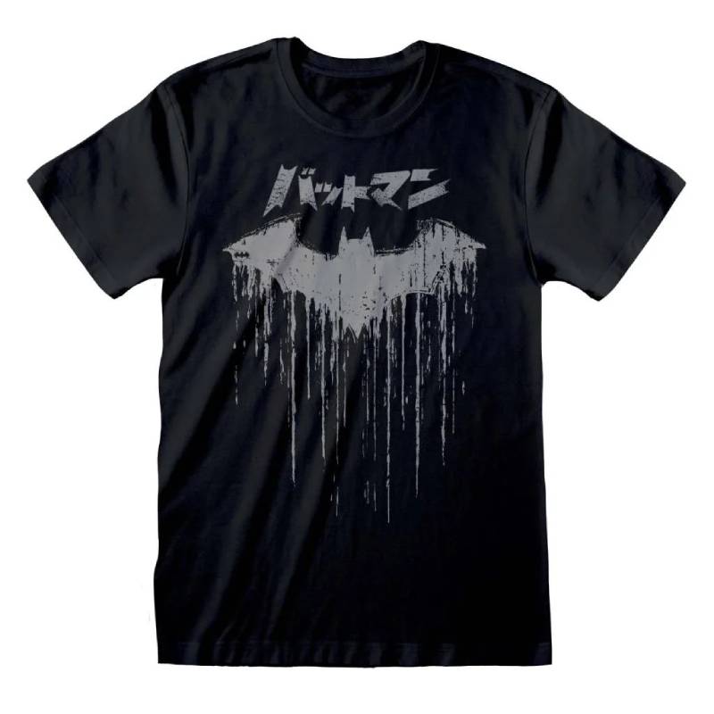 DC Batman Distressed Japanese Logo T-Shirt, 2XL