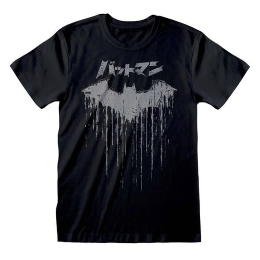 DC Batman Distressed Japanese Logo T-Paita, 2XL