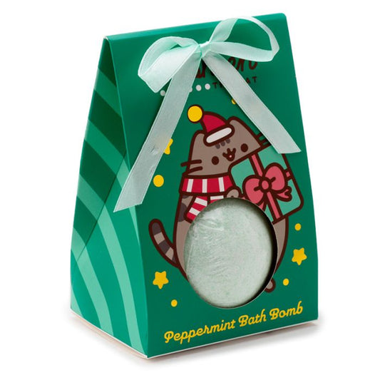 Christmas Pusheen the Cat Bath Bomb in Gift Box Peppermint
