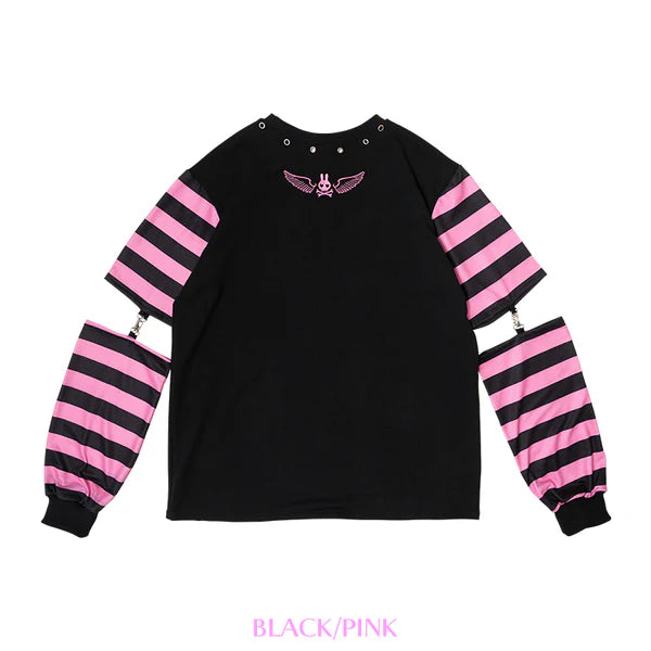 ACDC RAG PUNKY Bunny Long Sleeve Tee BLACK/PINK