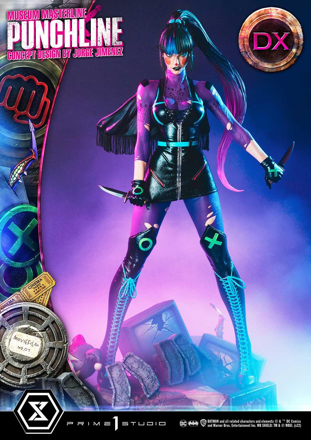 DC Comics Patsas 1/3 Punchline Deluxe Bonus Version Concept Design by Jorge Jimenez 85 cm