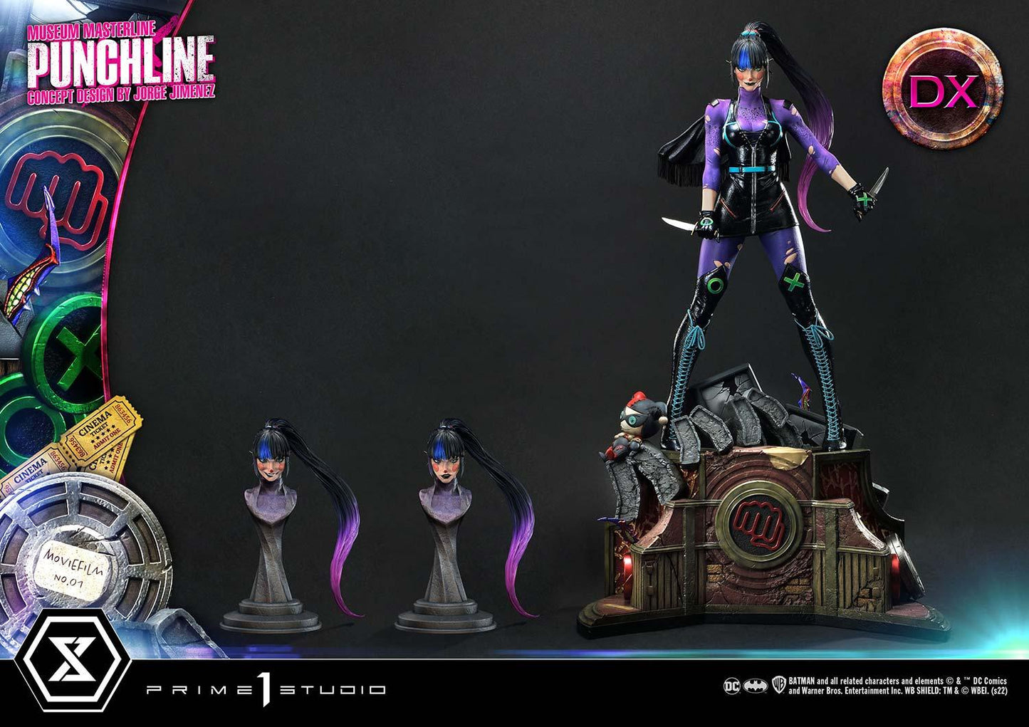 DC Comics Patsas 1/3 Punchline Deluxe Bonus Version Concept Design by Jorge Jimenez 85 cm