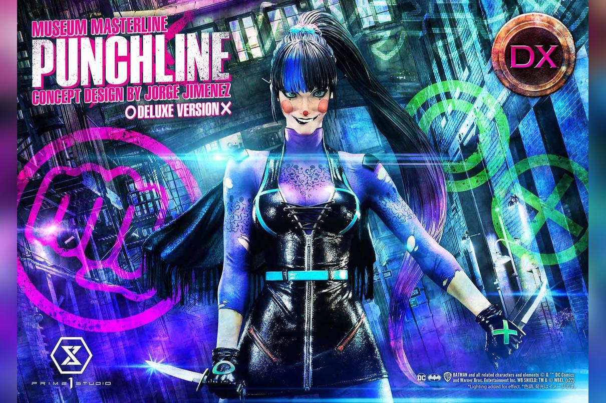 DC Comics Patsas 1/3 Punchline Deluxe Bonus Version Concept Design by Jorge Jimenez 85 cm