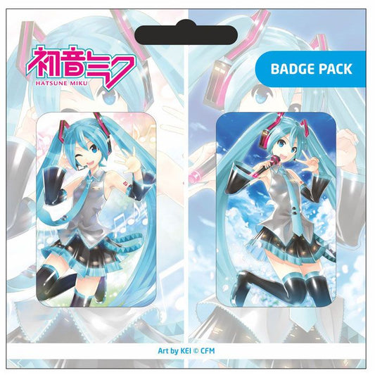 Hatsune Miku Pin Badges 2 Pack Set