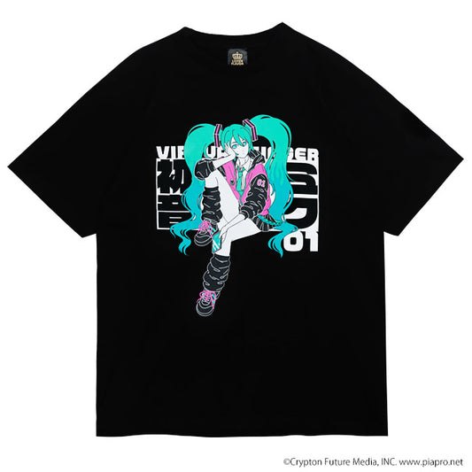 (Pre-Order) Hatsune Miku x Listen Flavor T-shirt Black