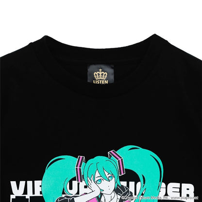 (Pre-Order) Hatsune Miku x Listen Flavor T-shirt Black