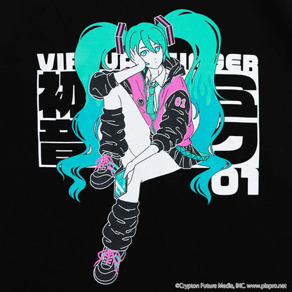 (Pre-Order) Hatsune Miku x Listen Flavor T-shirt Black