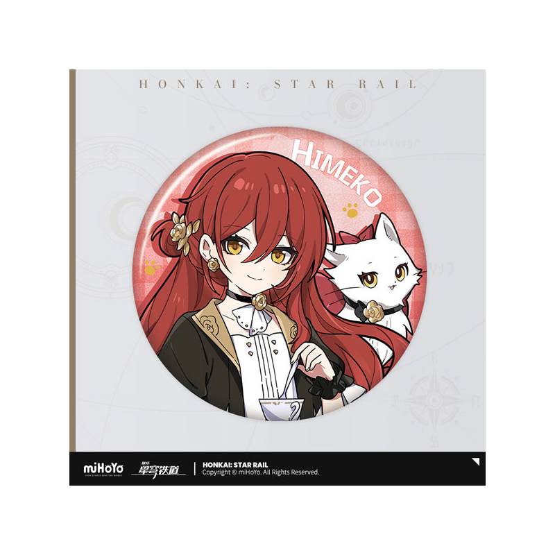 Honkai Star Rail Badge 58 mm, Chibi Cat Himeko