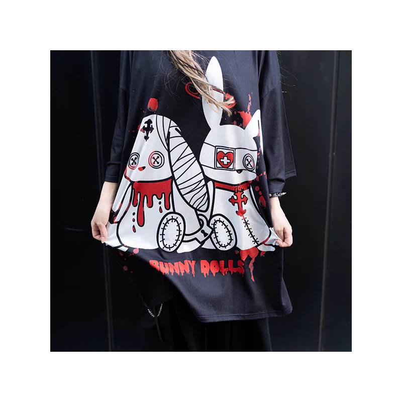ACDC RAG Bunny Dolls Huge Black/White Ver. T-Paita