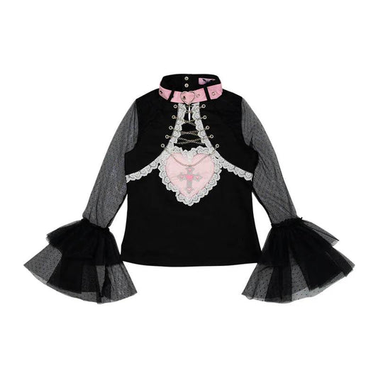 ACDC RAG Kiss Kill Lace Long-Sleeve Shirt