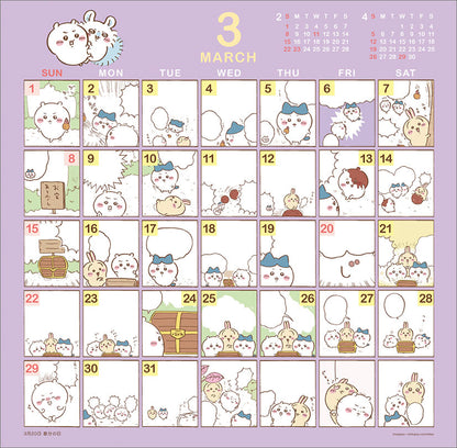 Chiikawa Comic Design Calendar 2026