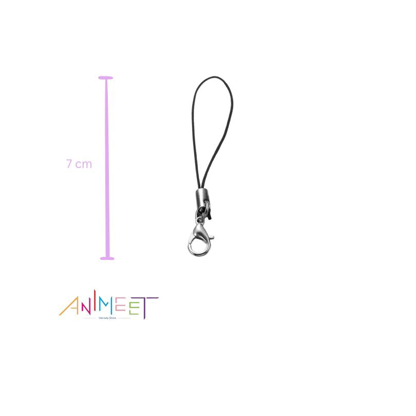 Phone Charm Strap 2 Pcs, Black