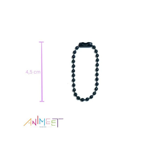 Ball Bead Chains Connector Clasp 2 Pcs, Black