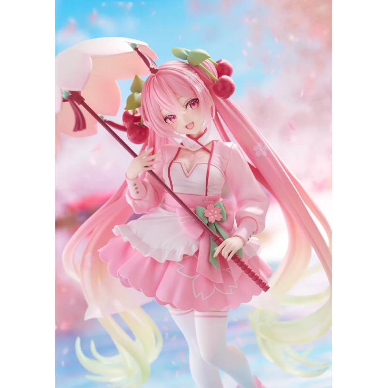Hatsune Miku Newley Written Sakura Miku Sakura Dress Ver. Figure, 21 cm