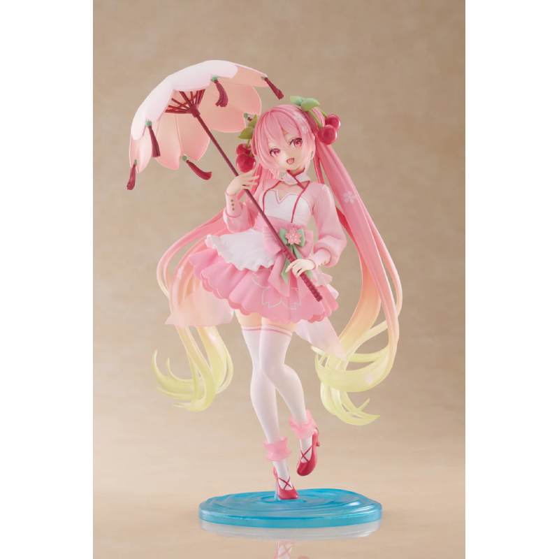 Hatsune Miku Newley Written Sakura Miku Sakura Dress Ver. Figure, 21 cm