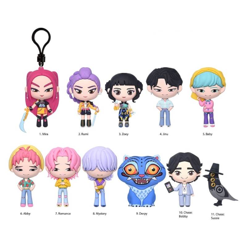 K-Pop Demon Hunter 3D PVC Bag Clips Series 1