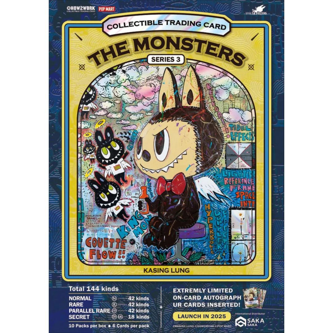 Labubu The Monsters Series 3 Collectible Chrome Trading Cards 1 Box (10 Pcs)