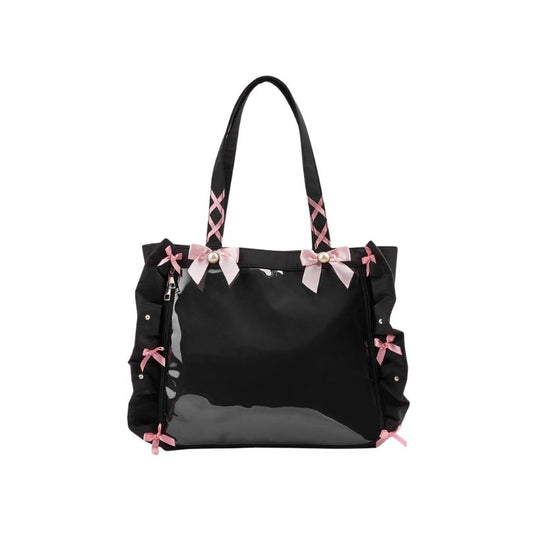 Ribbon Bow Ita Bag  Large Capacity