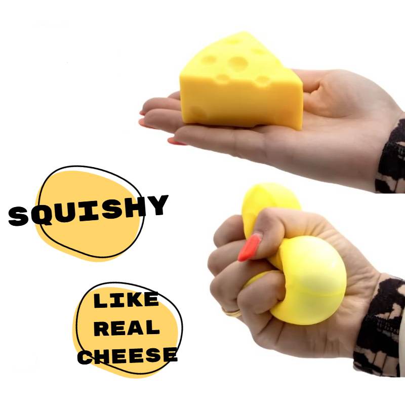 Squishy Cheese Block Puristeltava lelu
