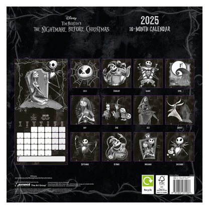 The Nightmare Before Christmas Square Calendar 2025