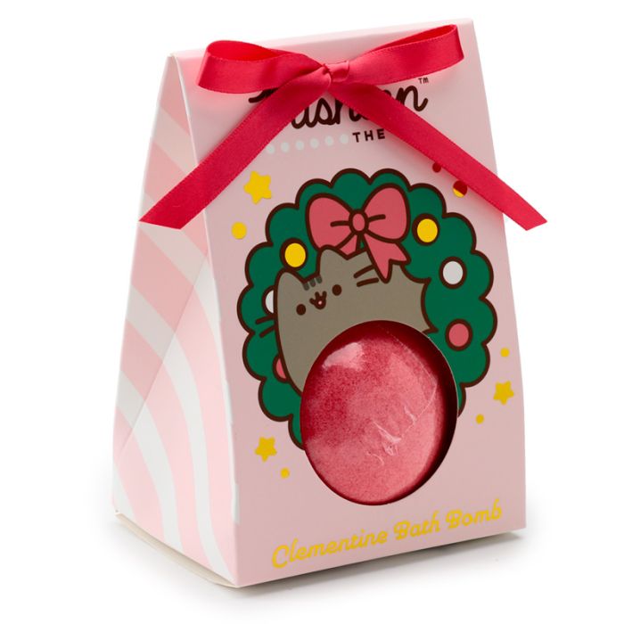 Christmas Pusheen the Cat Bath Bomb in Gift Box Clementine