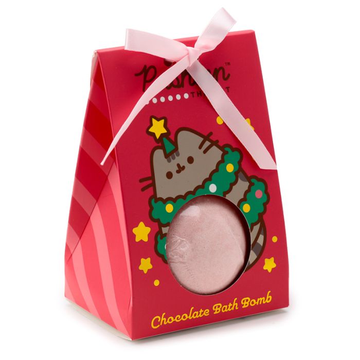 Christmas Pusheen the Cat Bath Bomb in Gift Box Chocolate