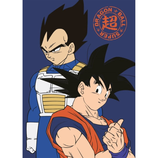 DRAGON BALL Fleece Blanket, Goku & Vegeta, 100x140 cm