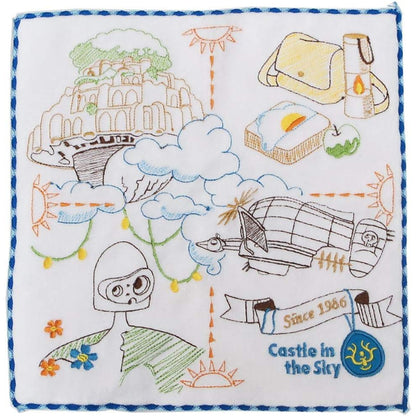 GHIBLI Castle in the Sky Embroidered Mini Towel