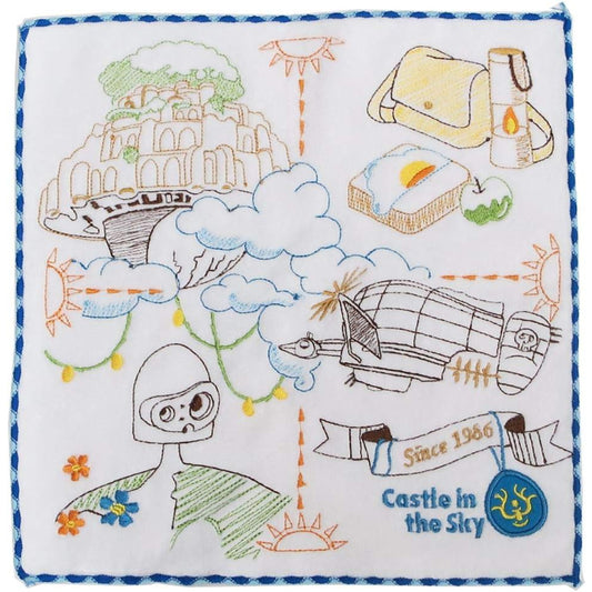 GHIBLI Castle in the Sky Embroidered Mini Towel