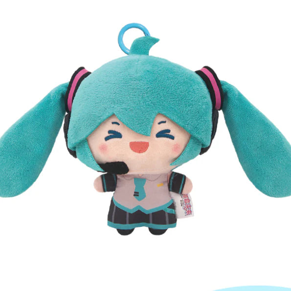 Hatsune Miku Ponytail Shake Plush Keychain, Smiling
