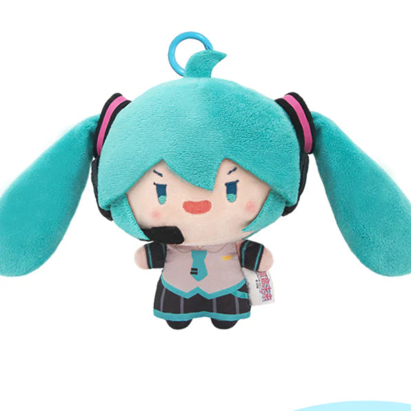 Hatsune Miku Ponytail Shake Plush Keychain, Smirking