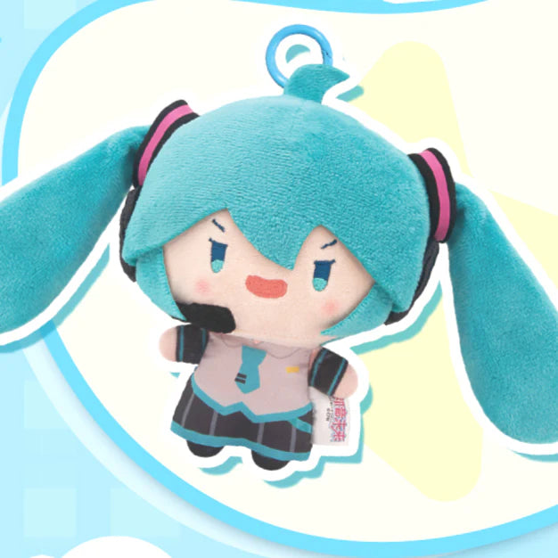 Hatsune Miku Ponytail Shake Plush Keychain, Smirking