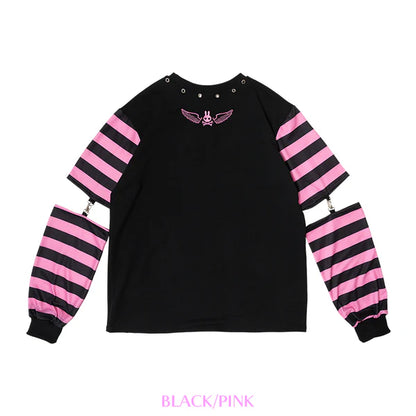 ACDC RAG PUNKY Bunny Long Sleeve Tee BLACK/PINK