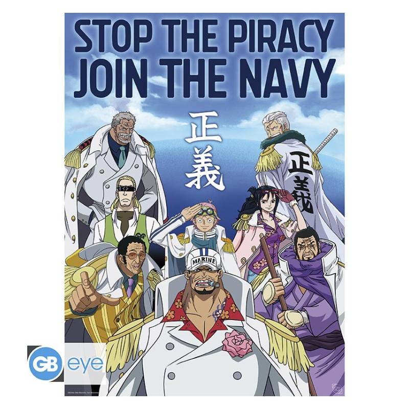 ONE PIECE Marine Army Poster, 52 x 38 cm