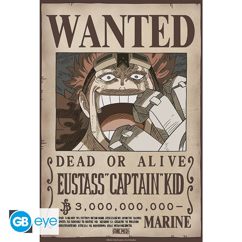 ONE PIECE Wano Kid Wanted Poster, 52 x 38 cm