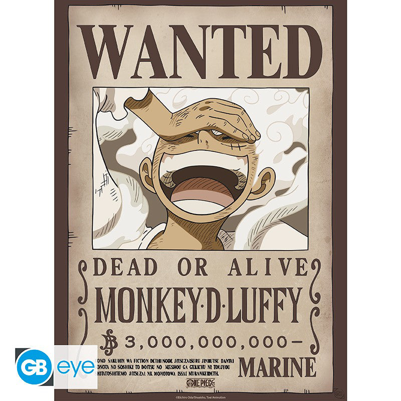 ONE PIECE Wano Luffy Wanted -juliste, 52 x 38 cm