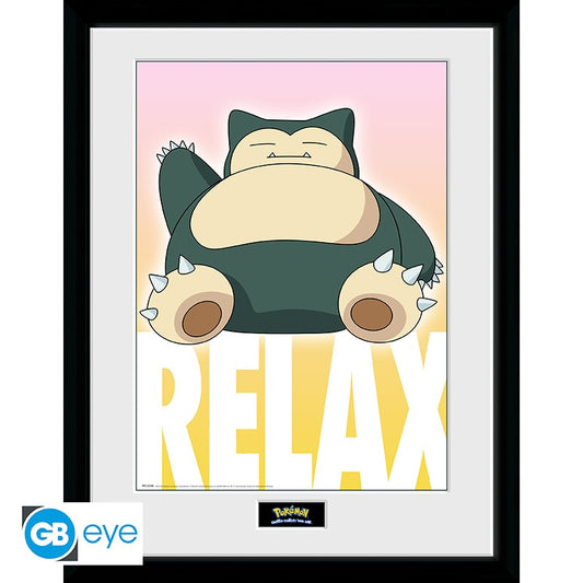 POKEMON - Kehystetty printti "Snorlax" (30x40)