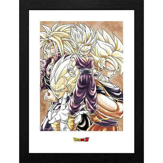 DRAGON BALL - Kehystetty printti "Super Saiyans" (30x40)