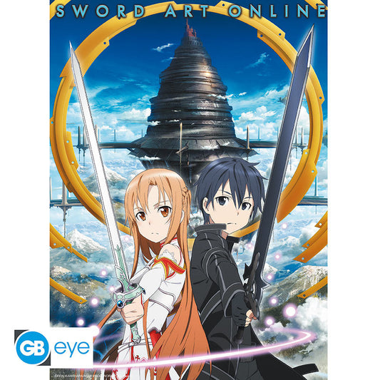 SWORD ART ONLINE Asuna & Kirito Poster, 52 x 38 cm