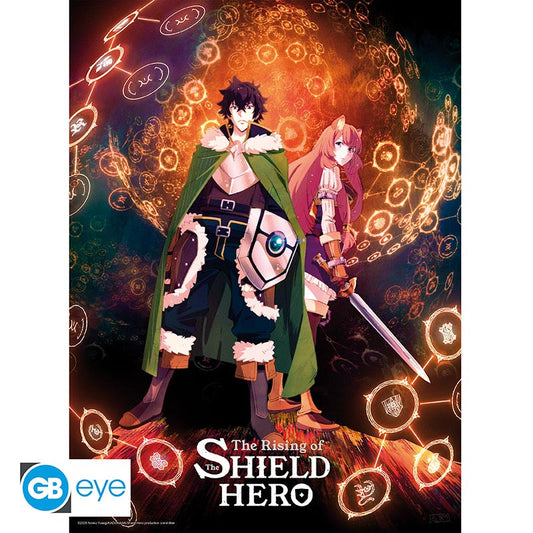 THE RISING OF THE SHIELD HERO Naofumi & Raphtalia Poster, 52 x 38 cm