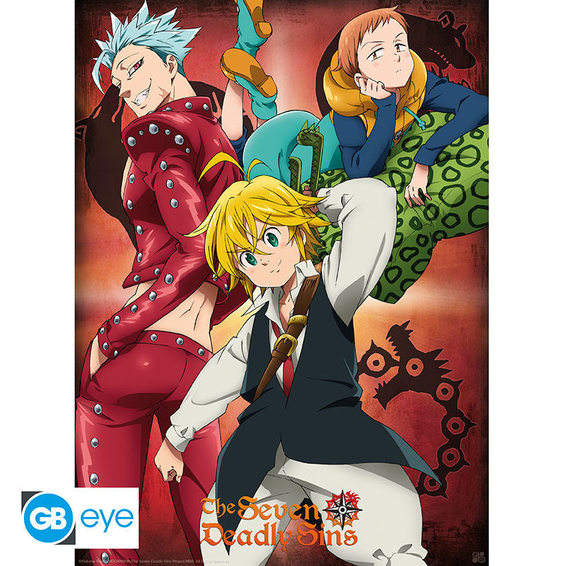 THE SEVEN DEADLY SINS Ban, King & Meliodas Poster, 52 x 38 cm