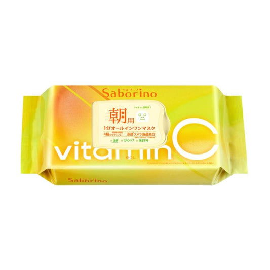 BCL SABORINO Morning Facial Sheet Mask C-vitamiini 30-maskin pakkaus